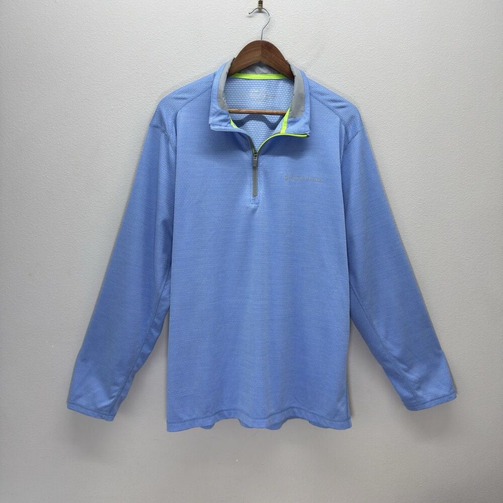 Vineyard Vines OTG Sankaty 1/4 Zip Men Size XXL Sweatshirt Blue Golf Summer